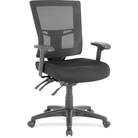 Lorell Mid-Back Mesh Office Chair, Black LLR85563